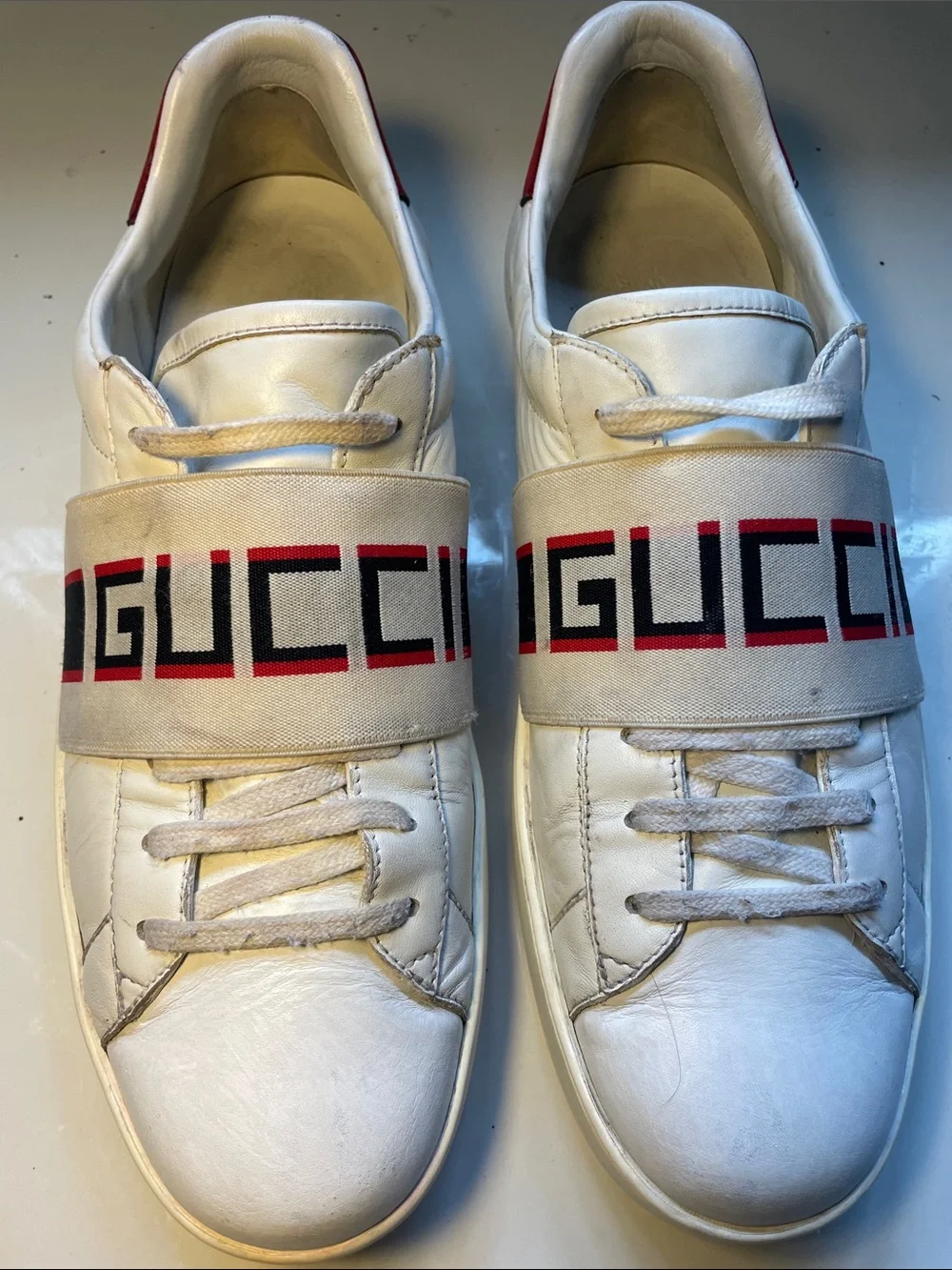 Gucci white leather